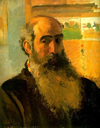 自画像 Self Portrait (1873)，卡米耶·毕沙罗