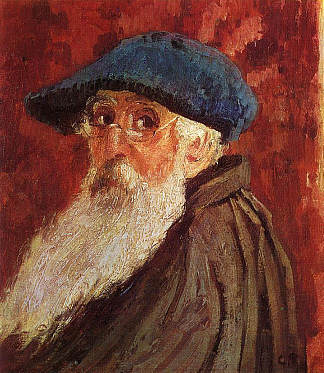 自画像 Self Portrait (c.1900)，卡米耶·毕沙罗