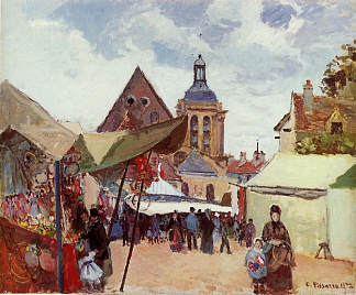 九月节，蓬图瓦兹 September Fete, Pontoise (1872)，卡米耶·毕沙罗