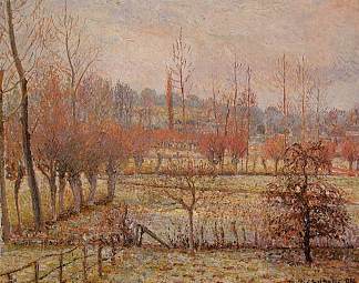 埃拉尼的雪景效应 Snow Effect at Eragny (1894)，卡米耶·毕沙罗