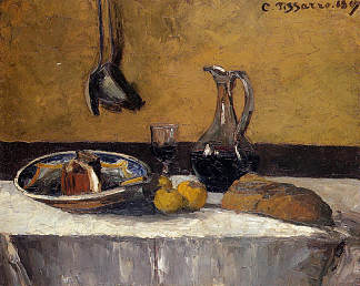 静物画 Still Life (1867)，卡米耶·毕沙罗