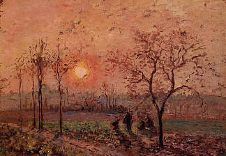 日落 Sunset (1872)，卡米耶·毕沙罗
