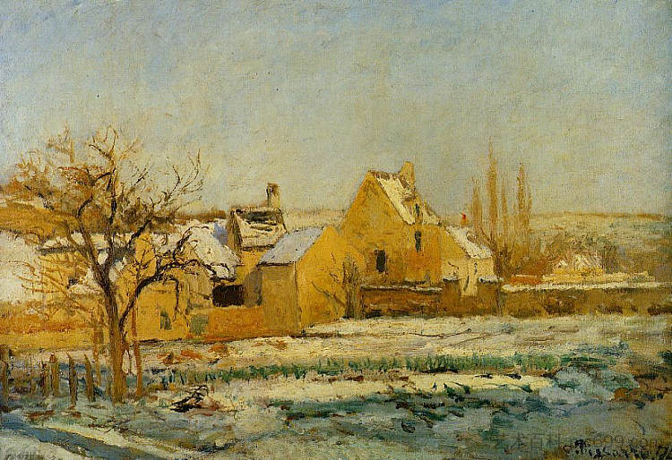 冬宫雪的影响 The Effect of Snow at Hermitage (1874)，卡米耶·毕沙罗
