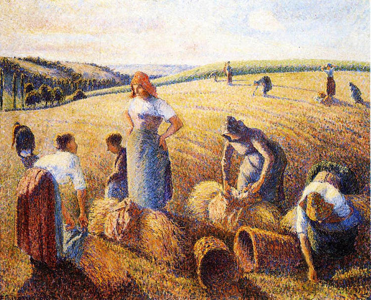 拾穗者 The Gleaners (1889)，卡米耶·毕沙罗