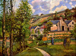 蓬图瓦兹冬宫 The Hermitage at Pontoise (1874)，卡米耶·毕沙罗