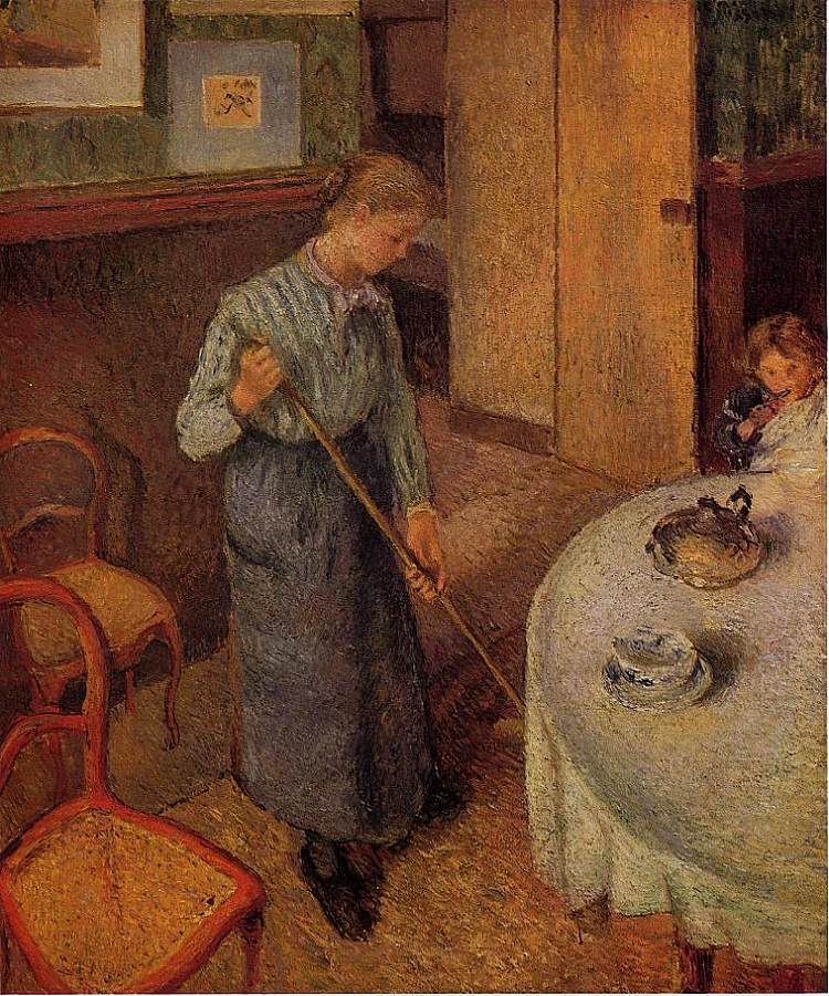 小乡村女仆 The Little Country Maid (1882)，卡米耶·毕沙罗