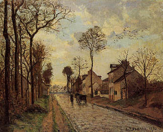卢维西讷路 The Louveciennes Road (1870)，卡米耶·毕沙罗