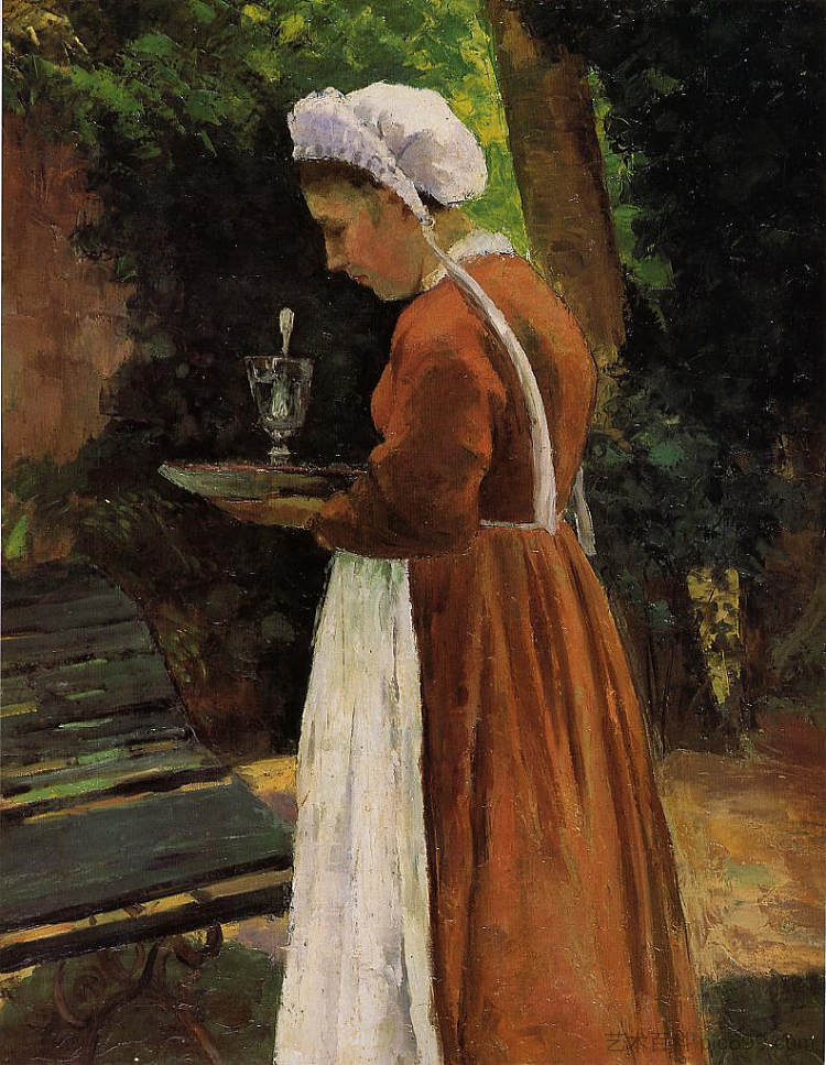 女仆 The Maidservant (1875)，卡米耶·毕沙罗