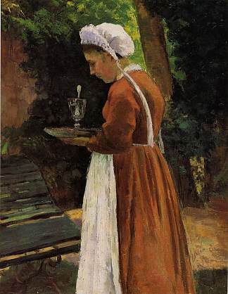 女仆 The Maidservant (1875)，卡米耶·毕沙罗