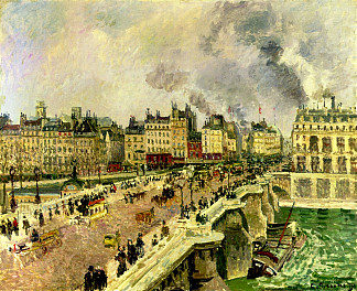 新桥，博讷米尔号的沉船 The Pont Neuf, Shipwreck of the Bonne Mere (1901)，卡米耶·毕沙罗