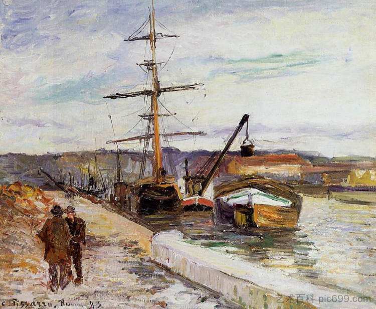 鲁昂港 The Port of Rouen (1883)，卡米耶·毕沙罗