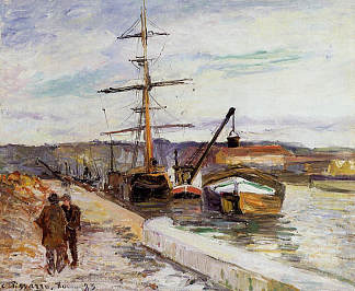 鲁昂港 The Port of Rouen (1883)，卡米耶·毕沙罗