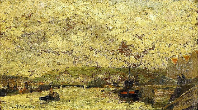 鲁昂的塞纳河 The Seine at Rouen (1901)，卡米耶·毕沙罗