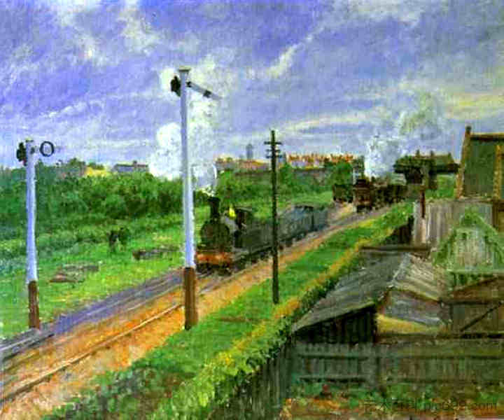 火车，贝德福德公园 The Train, Bedford Park (1897)，卡米耶·毕沙罗
