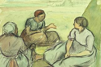 三个农妇 Three Peasant Women (1890)，卡米耶·毕沙罗