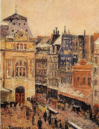 巴黎阿姆斯特丹街的景色 View of Paris, Rue d’Amsterdam (1897)，卡米耶·毕沙罗