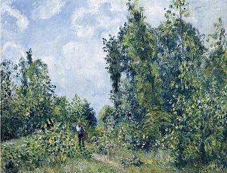 森林附近的流浪者 Wanderer near the Wood (1887)，卡米耶·毕沙罗