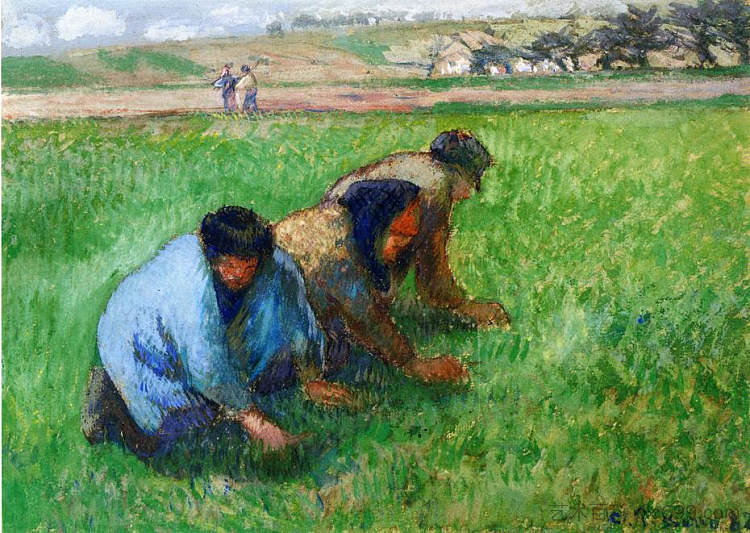 除草机 Weeders (1882)，卡米耶·毕沙罗