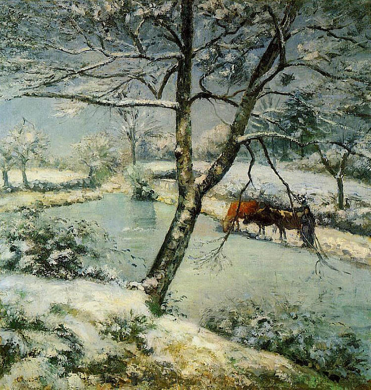 蒙特福柯的冬天 Winter at Montfoucault (1875)，卡米耶·毕沙罗