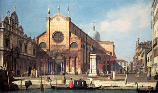 坎波桑蒂乔瓦尼和保罗 Campo Santi Giovanni e Paolo (1741; Venice,Italy                     )，加纳莱托