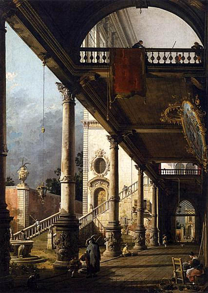门廊透视 Perspective with a Portico (1765),加纳莱托