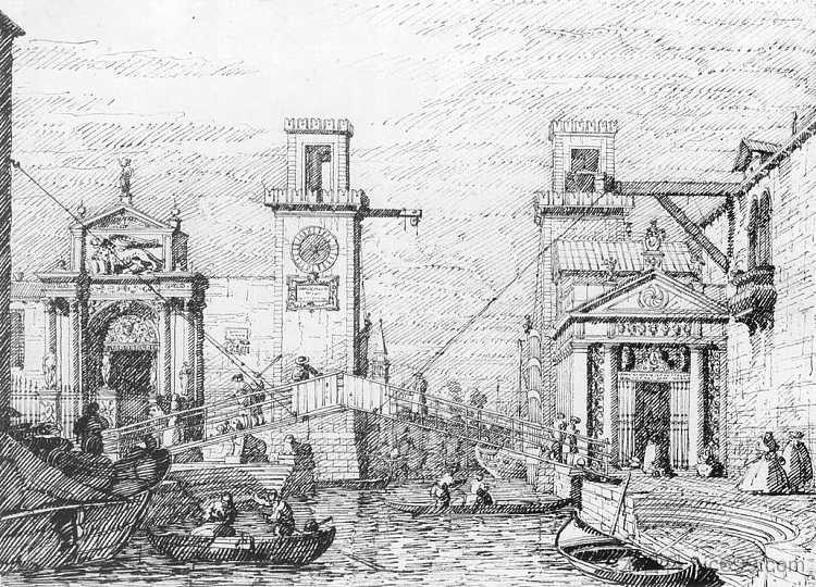 兵工厂：水入口 The Arsenal: the Water Entrance (1730 - 1733; Venice,Italy  )，加纳莱托