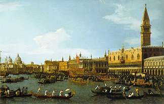 布辛托罗酒店， 威尼斯 The Bucintoro, Venice (1747; Venice,Italy                     )，加纳莱托