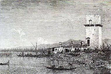 马尔盖拉塔 The Tower of Malghera (c.1744)，加纳莱托