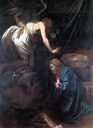 报喜 Annunciation (1608)，卡拉瓦乔