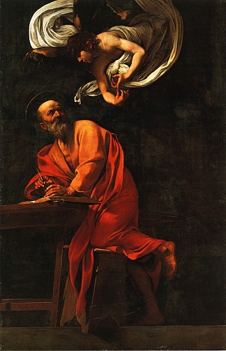 圣马太的灵感 Inspiration of Saint Matthew (1602)，卡拉瓦乔