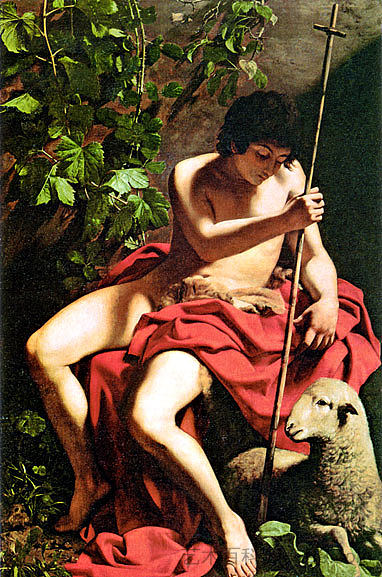 施洗约翰 John the Baptist (c.1598)，卡拉瓦乔