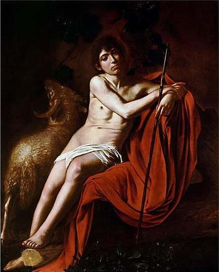 施洗约翰 John the Baptist (c.1610)，卡拉瓦乔