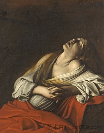 狂喜中的抹大拉的马利亚 Mary Magdalen in Ecstasy (1606)，卡拉瓦乔