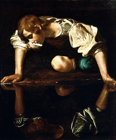 水仙 Narcissus (c.1599)，卡拉瓦乔