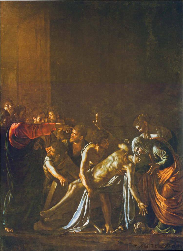 拉撒路的复活 Resurrection of Lazarus (1608 - 1609)，卡拉瓦乔