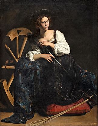 亚历山大的圣凯瑟琳 Saint Catherine of Alexandria (c.1598)，卡拉瓦乔