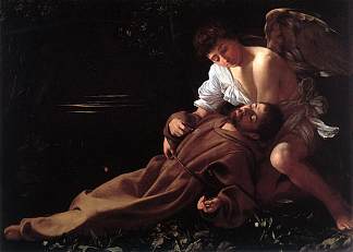 迷魂药中的阿西西圣弗朗西斯 Saint Francis of Assisi in Ecstasy (c.1595)，卡拉瓦乔