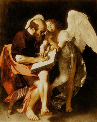 圣马太与天使 Saint Matthew and the Angel (1602)，卡拉瓦乔