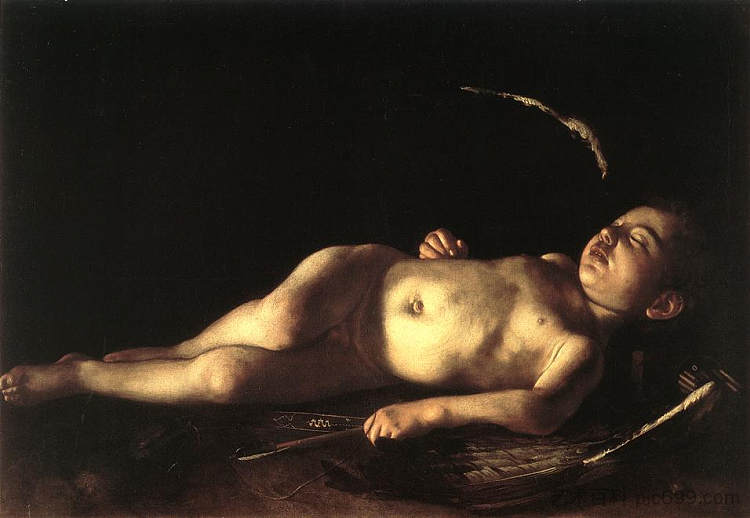 沉睡的丘比特 Sleeping Cupid (1608),卡拉瓦乔