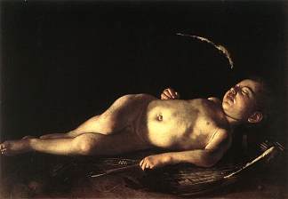 沉睡的丘比特 Sleeping Cupid (1608)，卡拉瓦乔