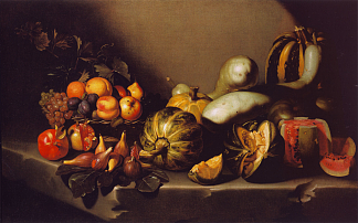 静物与水果 Still Life with Fruit (c.1603)，卡拉瓦乔