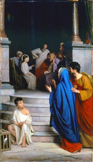 基督在圣殿的教导 Christ Teaching at the Temple，卡尔·布洛赫