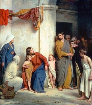 基督与孩子 Christ with Children，卡尔·布洛赫