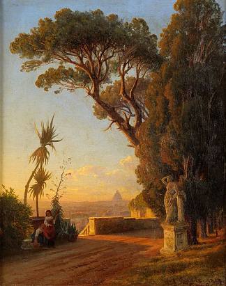 罗马风景 Roman landscape，卡尔·古斯塔夫·罗德
