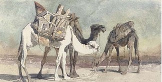 大马士革的骆驼 Camels at Damascus (1859)，卡尔·哈格