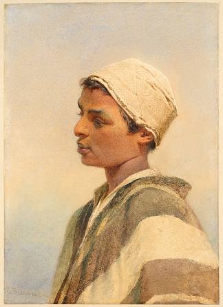 穆罕默德，西奈半岛的贝都因男孩 Mohammed, A bedouin boy of the Sinai (1858; Cairo,Egypt                     )，卡尔·哈格