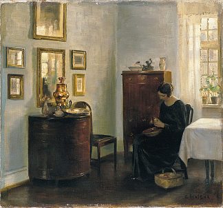 拿着水果盘的女人 Woman with a Fruit Bowl (c.1900)，卡尔何露斯