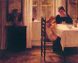 早餐时间 Breakfast Time (c.1900)，卡尔何露斯