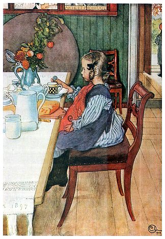 迟到者的悲惨早餐 A Late-Riser’s Miserable Breakfast (1900; Sweden                     )，卡尔·拉森