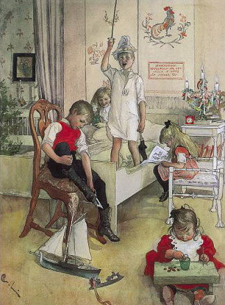 圣诞节早晨 Christmas Morning (1894; Sweden                     )，卡尔·拉森